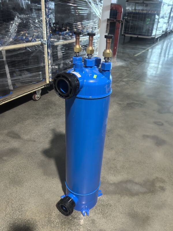 Вертикальный теплообменник бассейна MHTA-1.5 с титановой трубой TA1 и прочной трубой в структуре PVC для систем отопления бассейнов