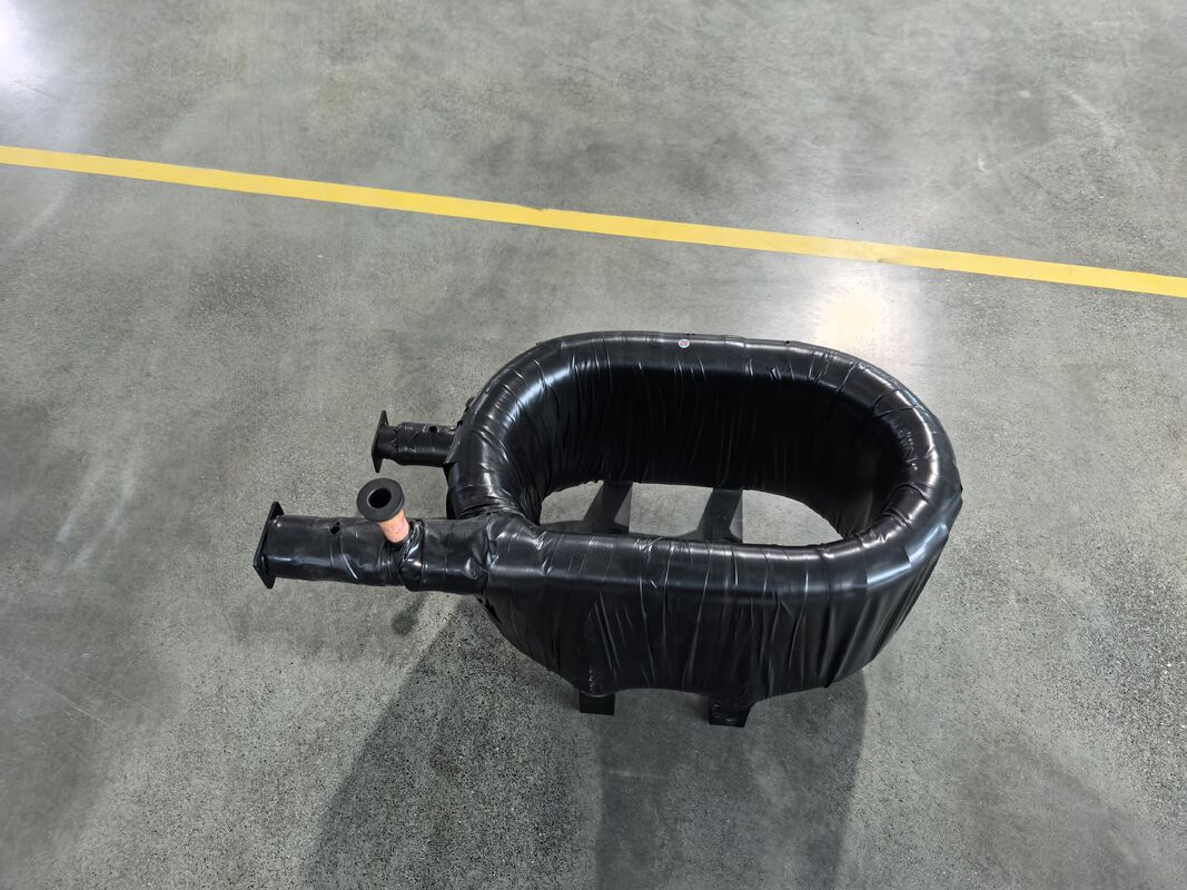 Коаксиальный теплообменник, работающий при боковом давлении хладагента 4,2 МПа и диапазоне температуры от 0 до 150 °C