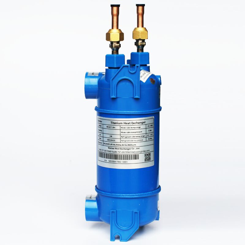 Чистый титан и углеродистая сталь Титановый теплообменник с отличной коррозионной стойкостью и опциями одной двойной тройной системы