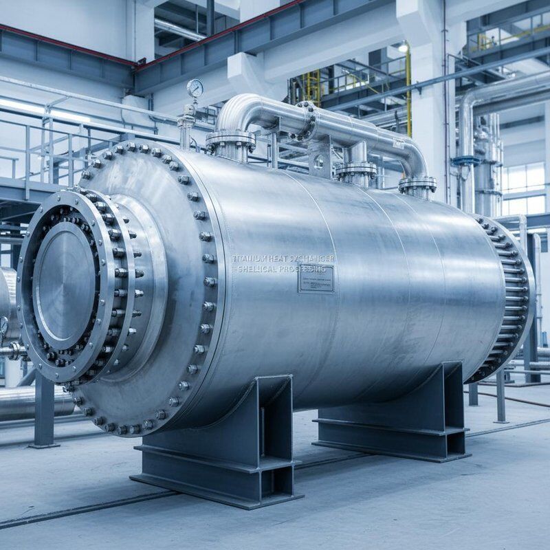 Техника холодной прокатки Титановый теплообменник с совместимой с CIP очисткой и настраиваемыми габаритами для химической обработки